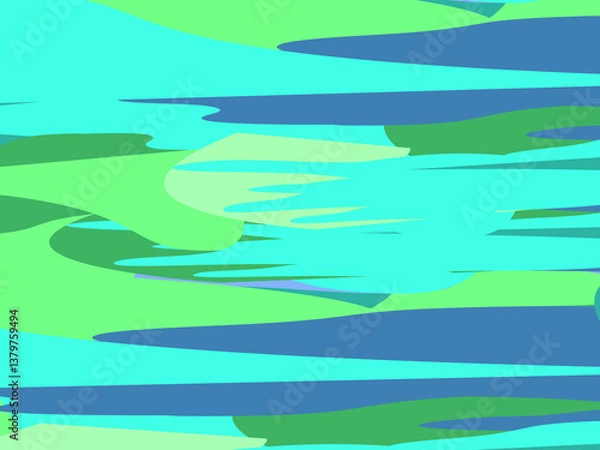 Fototapeta Beautiful of Colorful Art Green and Blue, Abstract Modern Shape. Image for Background or Wallpaper