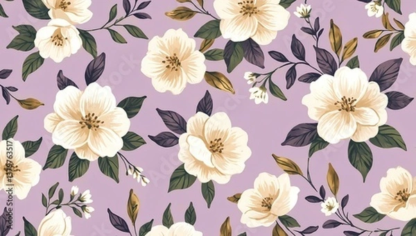 Obraz seamless background with flowers