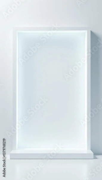 Fototapeta Abstract futuristic white square shape web template banner design,  design,  creative