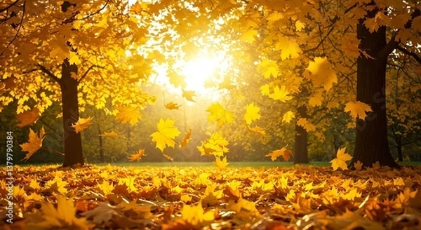 Fototapeta Golden Hour's Embrace AI Generated