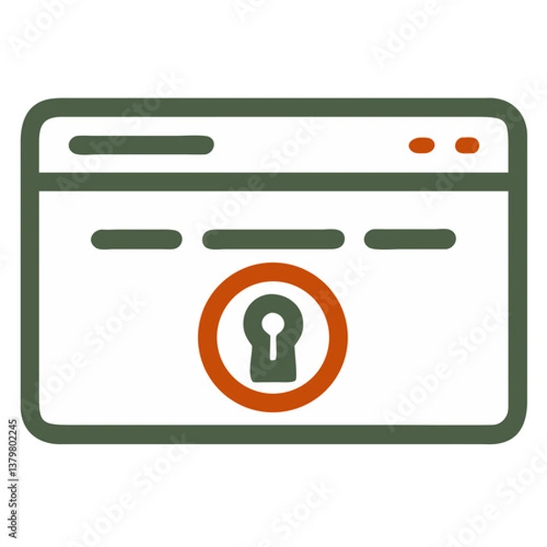 Fototapeta Face Scan Verification Icon with Glasses in Minimalist Style  