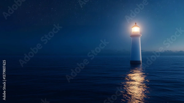 Obraz lighthouse, sea, light, water, ocean, coast, sky, beacon, tower, landscape, building, beach, night, architecture, coastline, navigation, safety, travel, crete, greece, house, island, summer, sunset, n