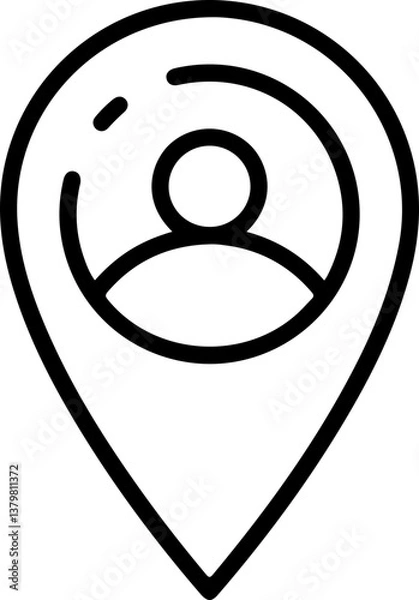 Fototapeta User location icon
