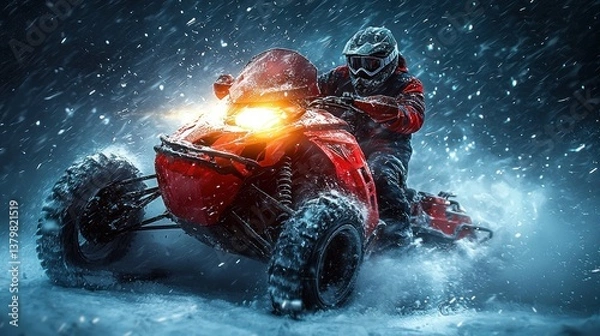 Obraz ATV in blizzard