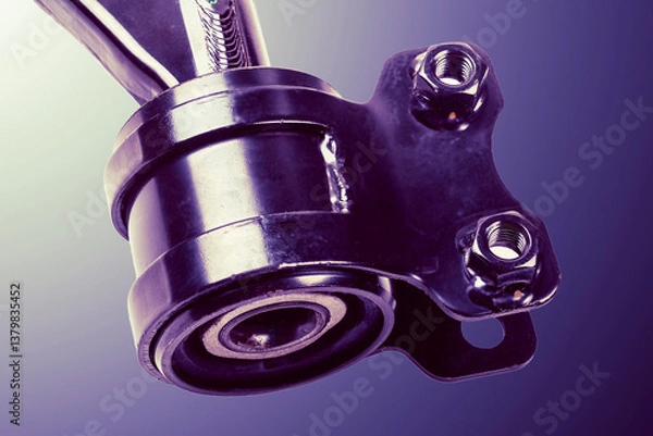 Obraz Car suspension component showing high precision engineering and design in a close-up view for automotive enthusiasts and technicians