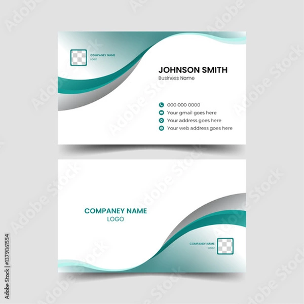 Fototapeta Business card design with editable templates, visiting cards, and clean, expertly designed business cards.