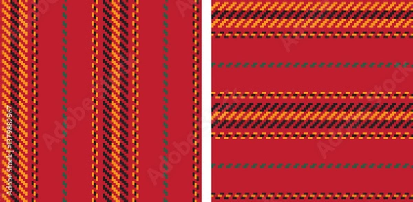Fototapeta Seamless pattern abstract stripe set.