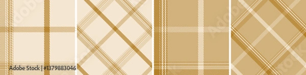 Fototapeta Plaid seamless vector tartan patterns set.