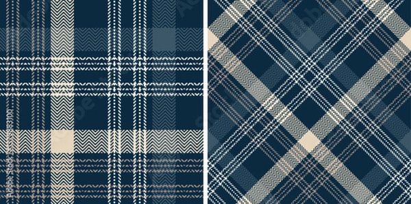 Fototapeta Check plaid set seamless pattern.
