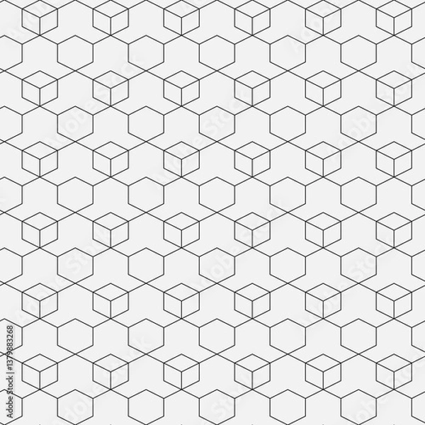 Fototapeta Abstract geometric seamless pattern.