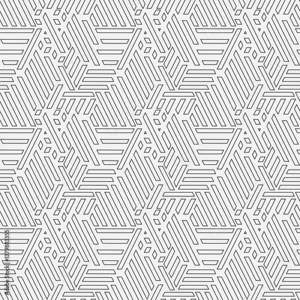 Fototapeta Abstract geometric seamless pattern.