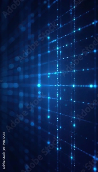 Obraz Blue technology grid background with abstract virtual screen design,  internet,  concept