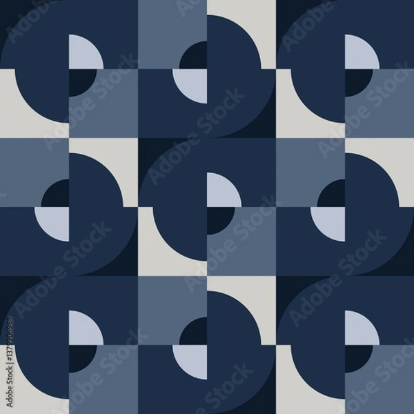Fototapeta seamless pattern with abstract geometric shapes