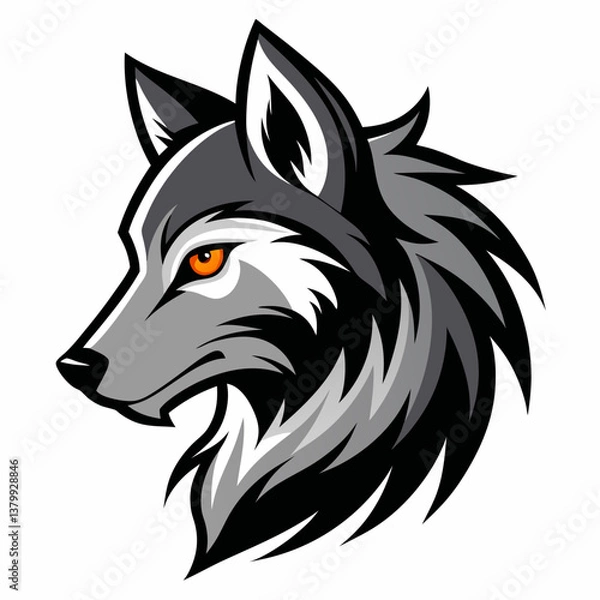 Fototapeta wolf head vector