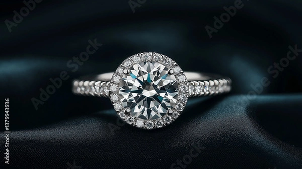 Fototapeta Diamond ring close-up