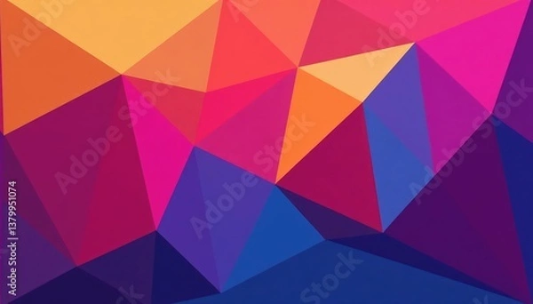 Fototapeta Geometric shapes forming a continuous, vibrant backdrop , shape, textures, tile