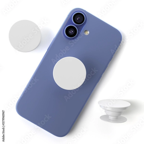 Fototapeta Popsockets on a smartphone, product showcase