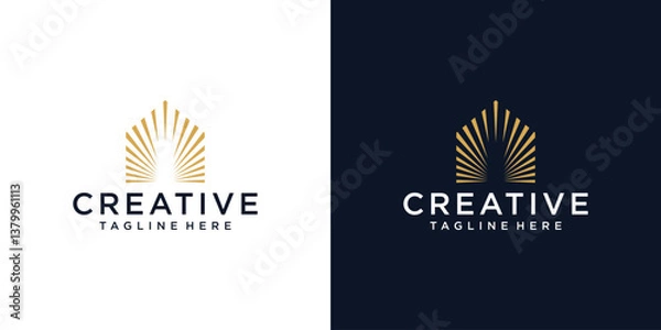 Obraz Abstract house building logo design template