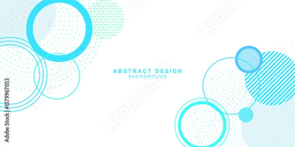 Obraz 様々な丸で組み合わせたテキストスペースがある抽象的な背景素材
