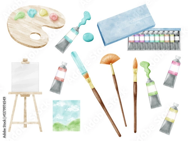 Obraz 画材のイラストセット