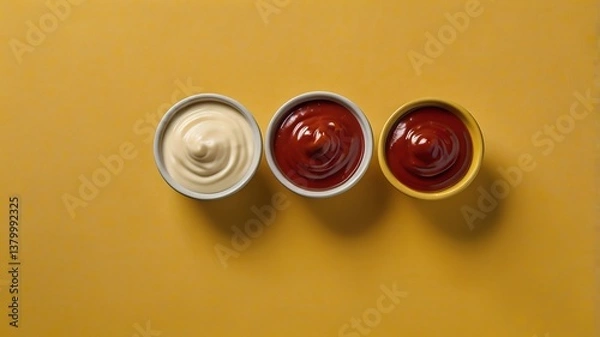 Obraz ketchup, mayonnaise