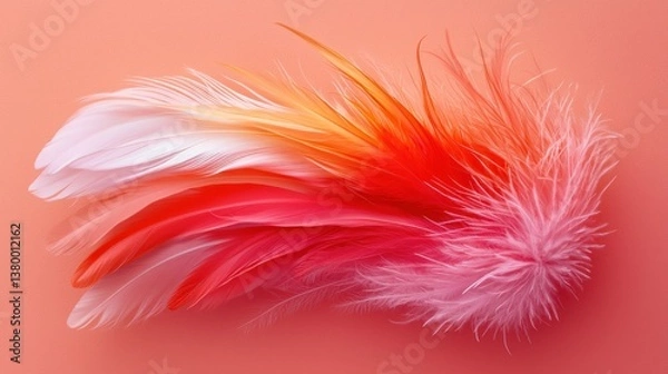 Fototapeta Vibrant feather arrangement