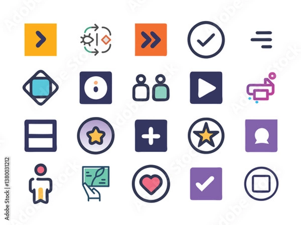 Obraz 40 Best Icon Set  Vector Art