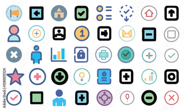 Obraz 40 Best Icon Set  Vector Art
