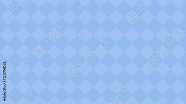 Fototapeta Seamless pattern of blue and light blue rhombus or diamond shapes. Abstract high resolution full frame modern tiled background with copy space.