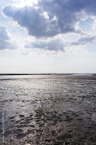Fototapeta Wattenmeer bei Ebbe