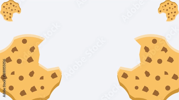 Obraz delicious cookies background design