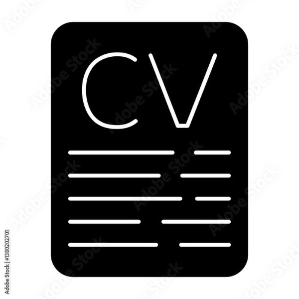 Fototapeta CV Icon