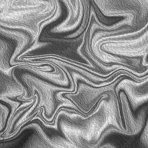 Obraz black and white fluid pattern textured, abstract background.