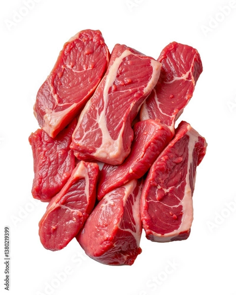Obraz sacrificial meat pieces isolated
