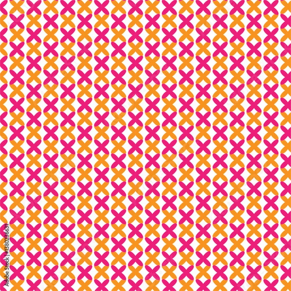Fototapeta Flower Orange  Color Gingham Orange Seamless Pattern for Background, Wallpaper, carpet, vector fabric design style