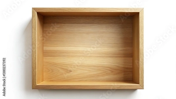 Obraz Shadow Box Mockup:  Empty Wooden Display Case for Crafts, Jewelry, or Memorabilia