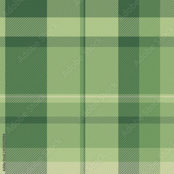 Obraz Subtle green and beige plaid pattern.  Elegant texture ideal for fashion, home decor, or website backgrounds.  Versatile design evokes calmness and sophistication.