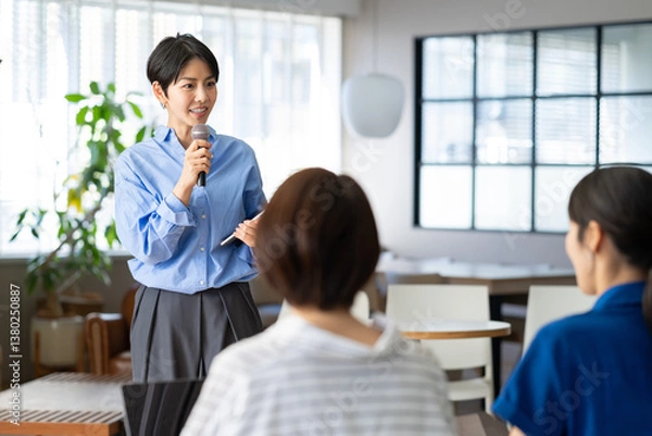 Fototapeta 女性　説明会