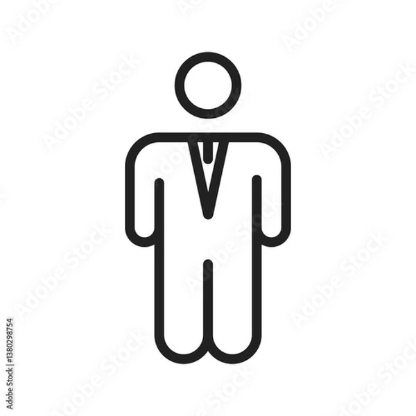 Fototapeta Business Man icon vector image. Suitable for mobile apps, web apps and print media.