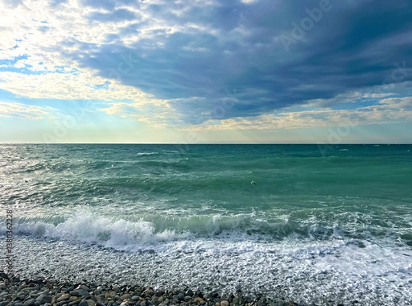 Obraz Black Sea in autumn in Sochi