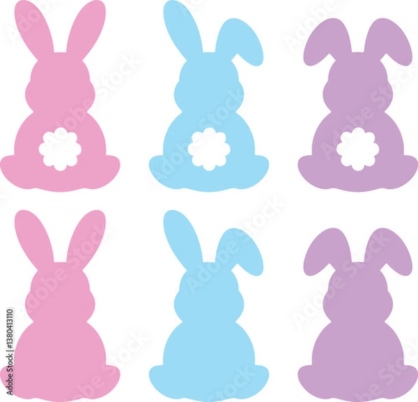 Obraz Easter Bunny isolated on a white background.