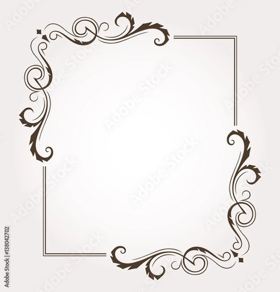 Obraz Frame and page decoration. Vector illustration