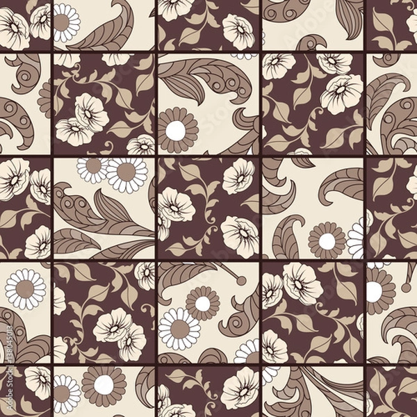 Fototapeta abstract seamless patchwork pattern