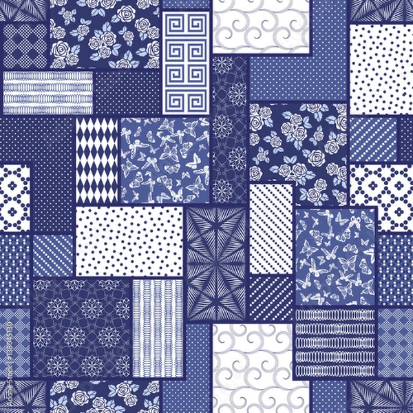 Fototapeta abstract seamless patchwork pattern