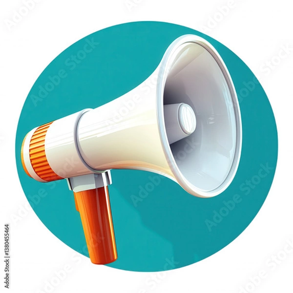 Obraz Amplify your announcement Use the loud megaphone to broadcast your voice.  Ensure everyone listens, using the speaker for clear communication and a powerful shout.