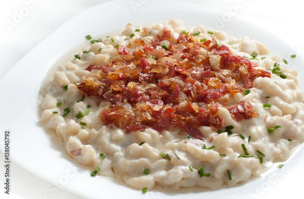Fototapeta Halusky with a cabbage