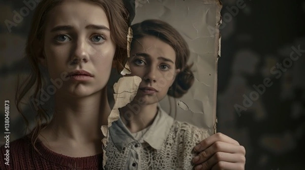 Fototapeta A metaphorical representation of inherited trauma and subconscious patterns.