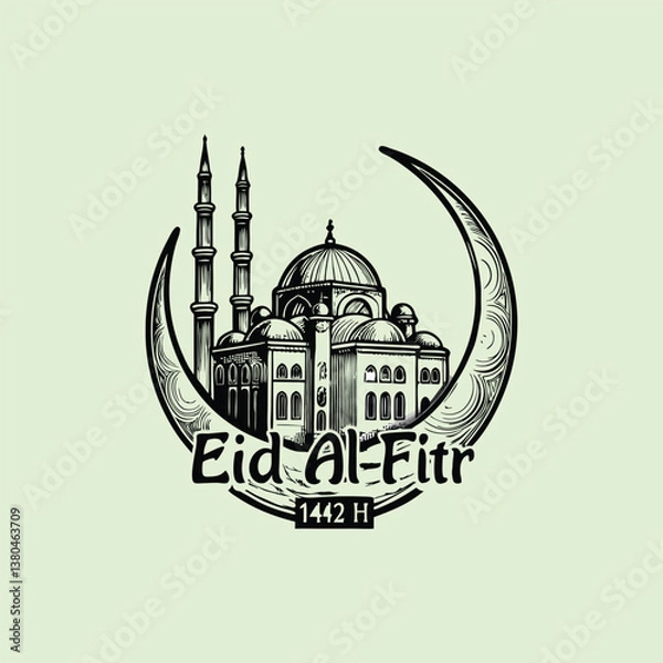Obraz .Eid Al Fitr celebration design