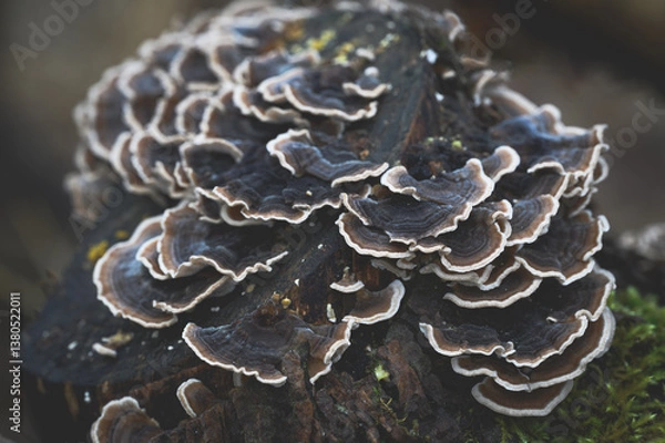 Fototapeta mushrooms on a tree