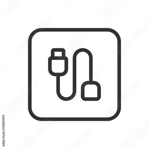 Fototapeta USB Flash Drive Icon - Modern Simple Flat Vector for Web and Mobile